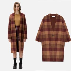 John Elliott $498 STRYKE Plaid COAT